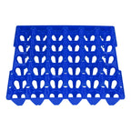 5PCS Plastic Egg Flats 30 Cell Egg Crates Holder Tray for Storage Transportation Home Farm SuppliesBlue