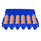 5PCS Plastic Egg Flats 30 Cell Egg Crates Holder Tray for Storage Transportation Home Farm SuppliesBlue