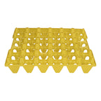 5PCS Plastic Egg Flats 30 Cell Egg Crates Holder Tray for Storage Transportation Home Farm SuppliesYellow