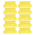 100Pcs Plastic Integrated Ear Tag Kit Livestock Farm Ear Label Tag for Cow Cattle Identification Yellow