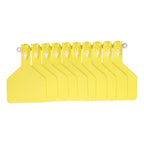 100Pcs Plastic Integrated Ear Tag Kit Livestock Farm Ear Label Tag for Cow Cattle Identification Yellow