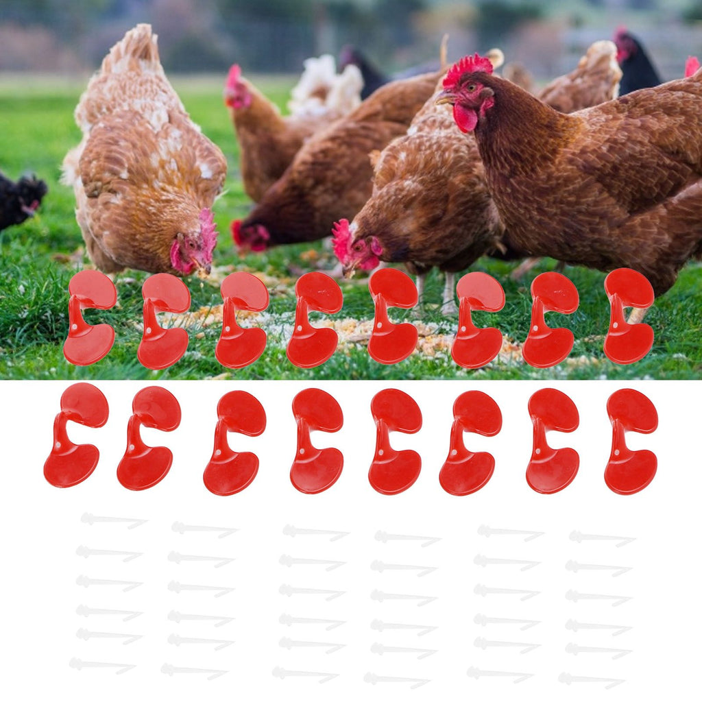 1000Set 6cm Chicken Blinders with Holes Plastic Anti Pecking Chicken Eye Glasses Goggles Accessory
