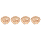 4pcs Bamboo Bird Nest Handmade Weaving Breeding Resting Bird House with Hook for Parrots Canary
