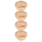 4pcs Bamboo Bird Nest Handmade Weaving Breeding Resting Bird House with Hook for Parrots Canary