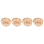 4pcs Bamboo Bird Nest Handmade Weaving Breeding Resting Bird House with Hook for Parrots Canary