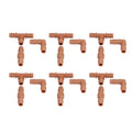 18Pcs Irrigation Fittings Kit Brown Water Barbed Coupling Connecter for 16mm Pipes
