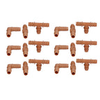 18Pcs Irrigation Fittings Kit Brown Water Barbed Coupling Connecter for 16mm Pipes