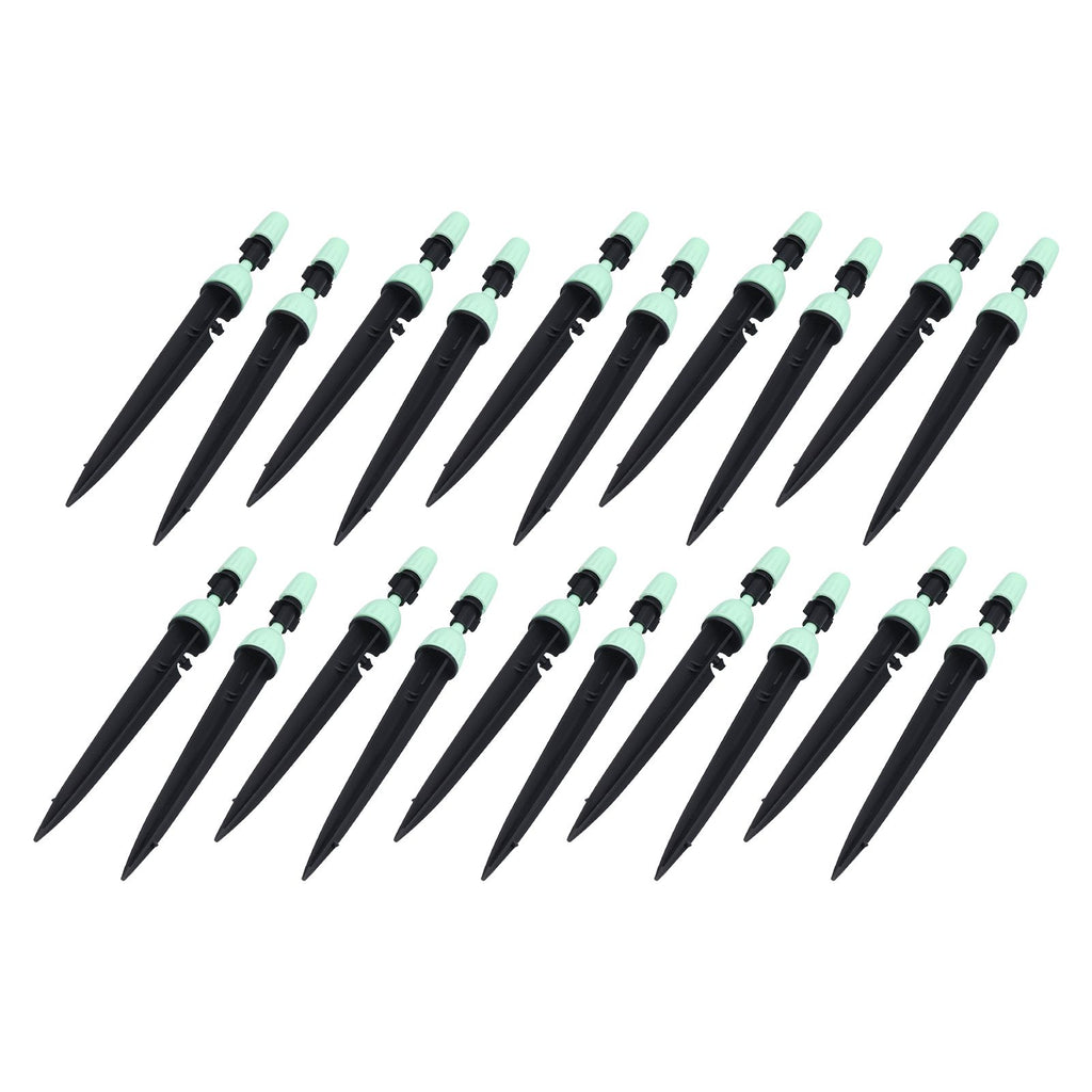 20 Set Multifunctional Spray Dripper Adjustable Irrigation Atomizing Sprinklers Drip Irrigation SystemCyan