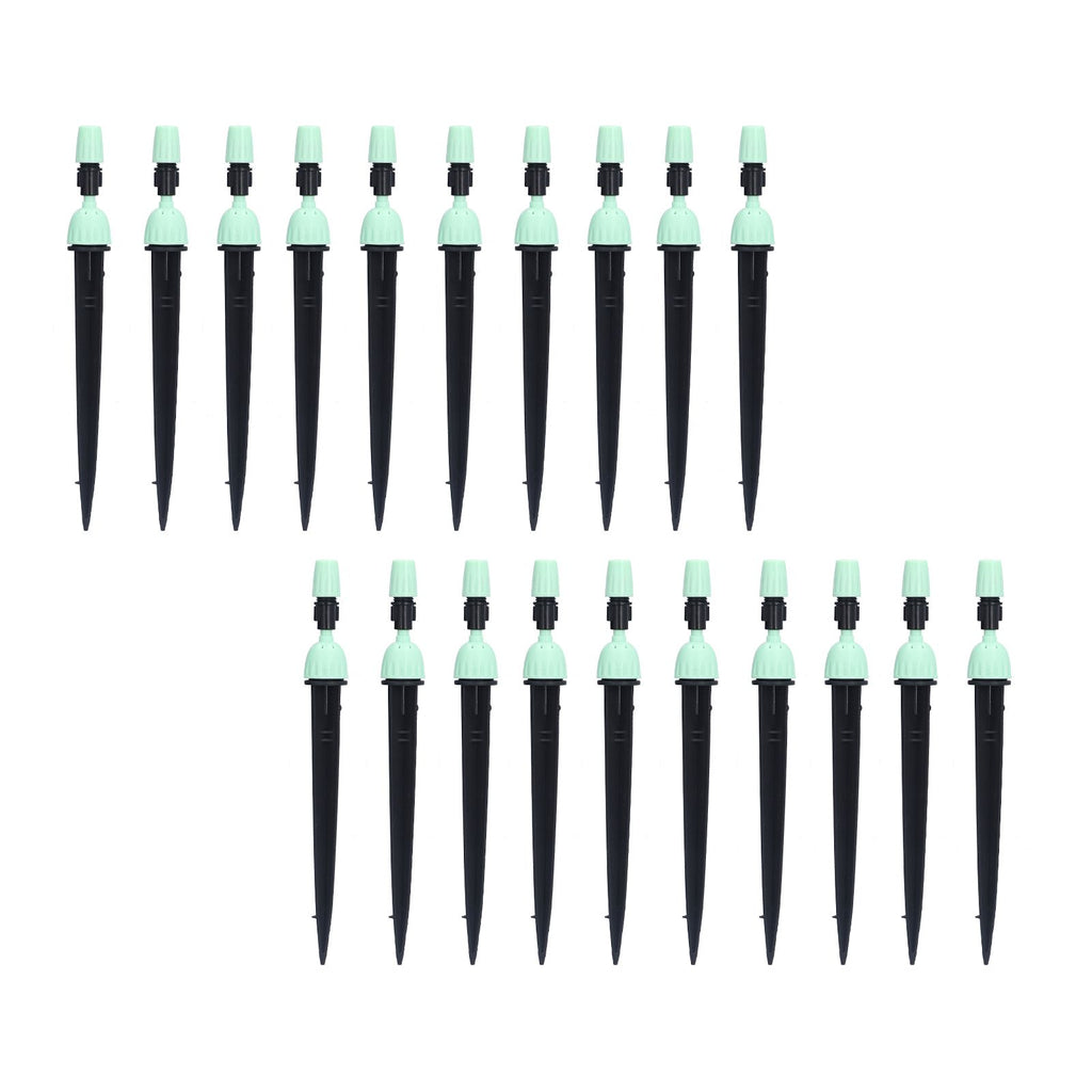 20 Set Multifunctional Spray Dripper Adjustable Irrigation Atomizing Sprinklers Drip Irrigation SystemCyan