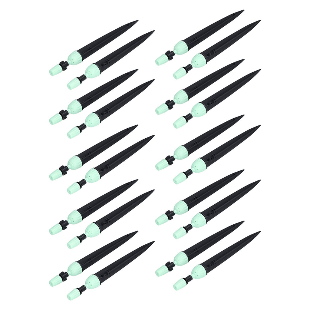 20 Set Multifunctional Spray Dripper Adjustable Irrigation Atomizing Sprinklers Drip Irrigation SystemCyan