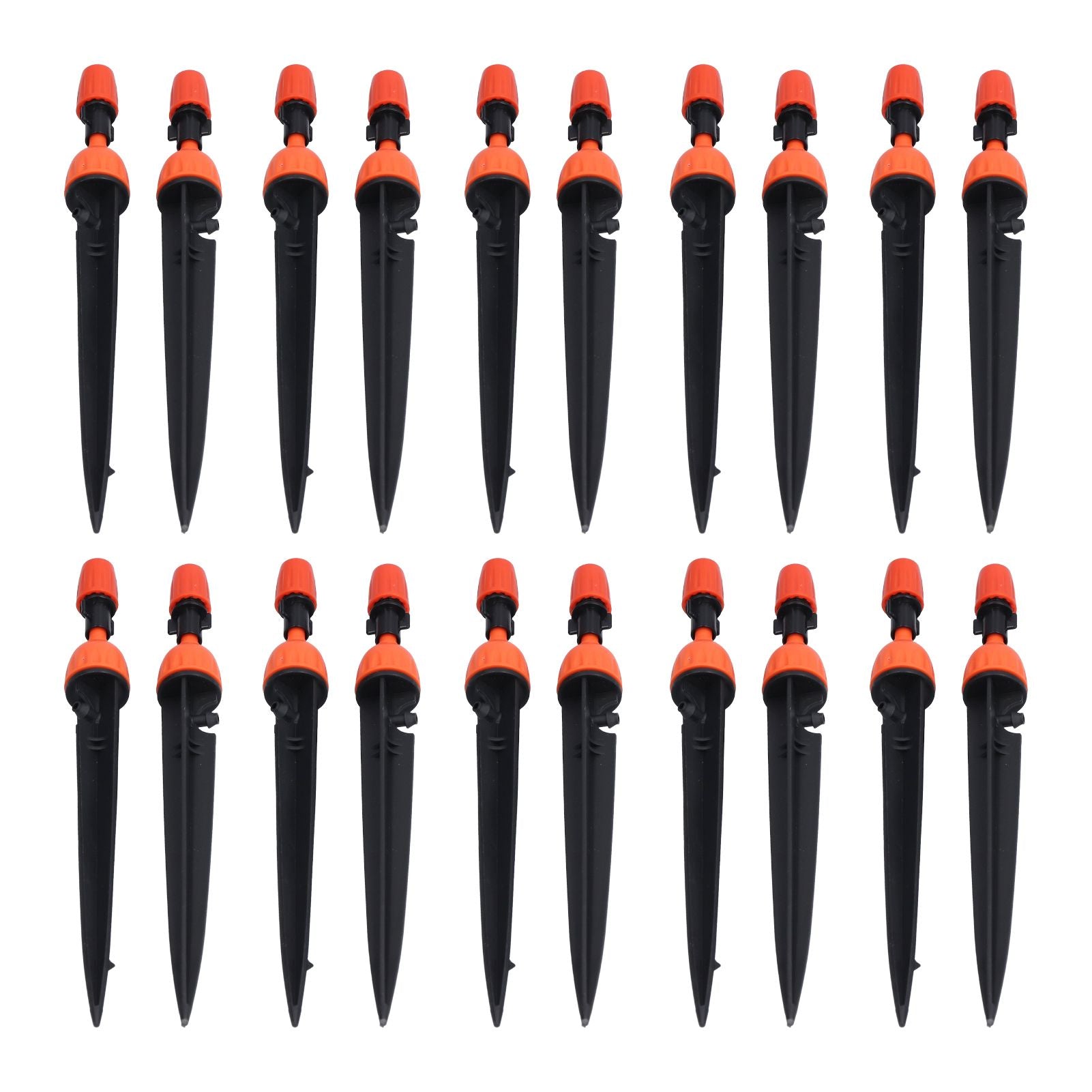20 Set Multifunctional Spray Dripper Adjustable Irrigation Atomizing Sprinklers Drip Irrigation SystemOrange
