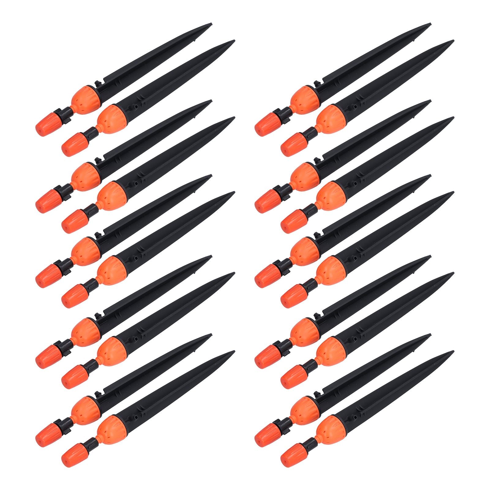20 Set Multifunctional Spray Dripper Adjustable Irrigation Atomizing Sprinklers Drip Irrigation SystemOrange