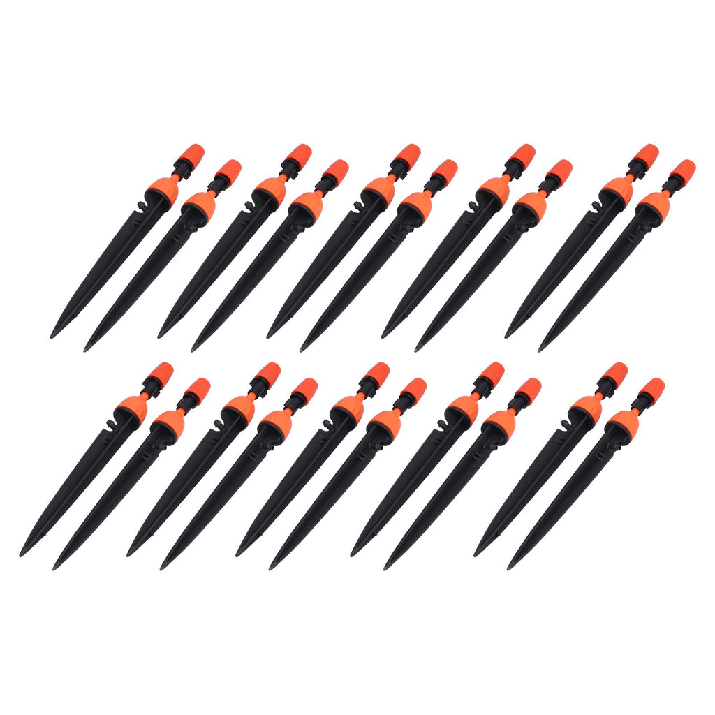 20 Set Multifunctional Spray Dripper Adjustable Irrigation Atomizing Sprinklers Drip Irrigation SystemOrange