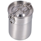 Outdoor Coffee Maker Cup 1L Camping Cooking Pot with Foldable Handle Lid for Hiking
