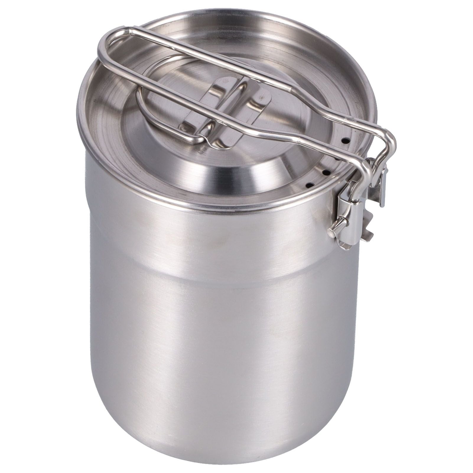 Outdoor Coffee Maker Cup 1L Camping Cooking Pot with Foldable Handle Lid for Hiking