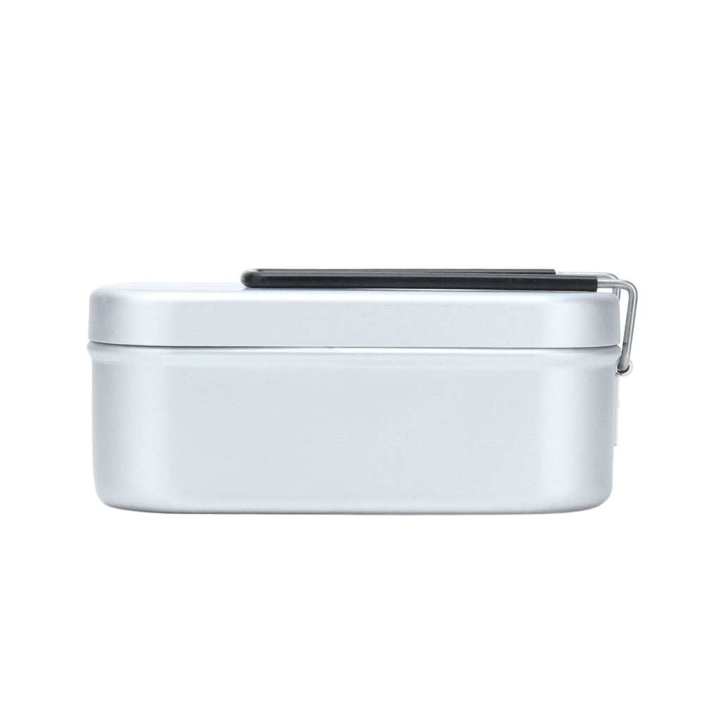 800ml Aluminum Lunch Box with Lid Rectangular Portable Bento Box for Outdoor Camping