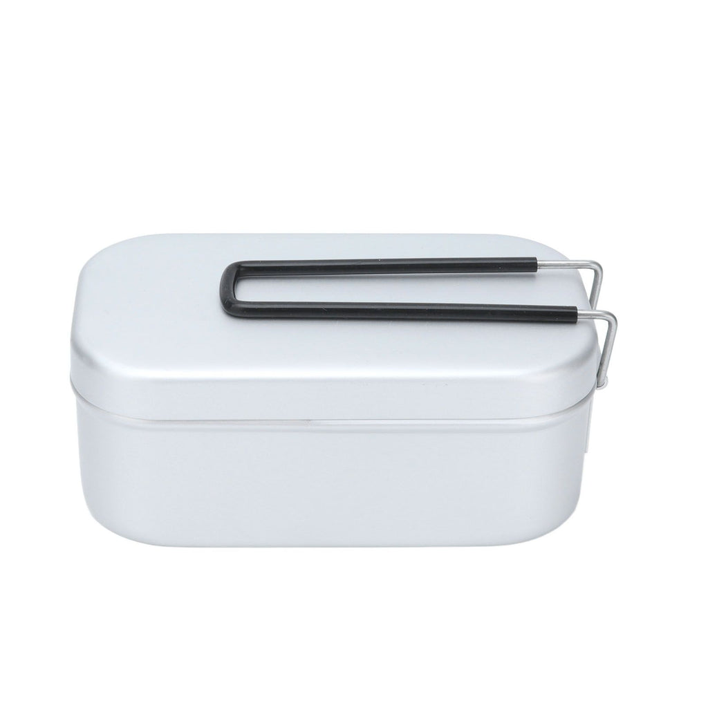 800ml Aluminum Lunch Box with Lid Rectangular Portable Bento Box for Outdoor Camping