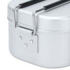 800ml Aluminum Lunch Box with Lid Rectangular Portable Bento Box for Outdoor Camping