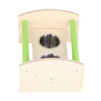 Parrot Wood Stand with 2 Stainless Steel Feeding Cup Playstand Training Toy for Outdoor Gardening