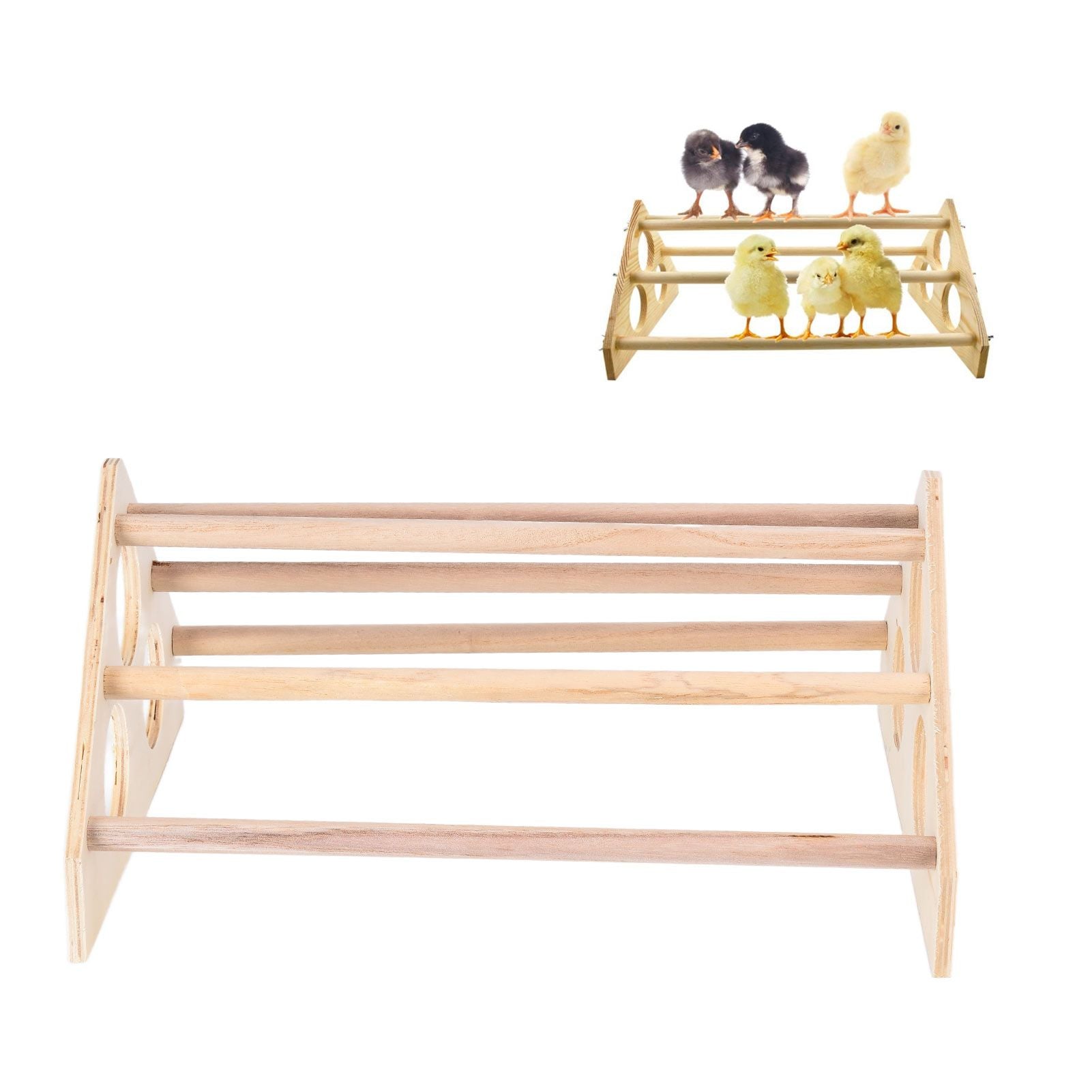Pet Chicken Wood Stand Hand Made Small Chicken Roost Rack for Poultry House Home Farm
