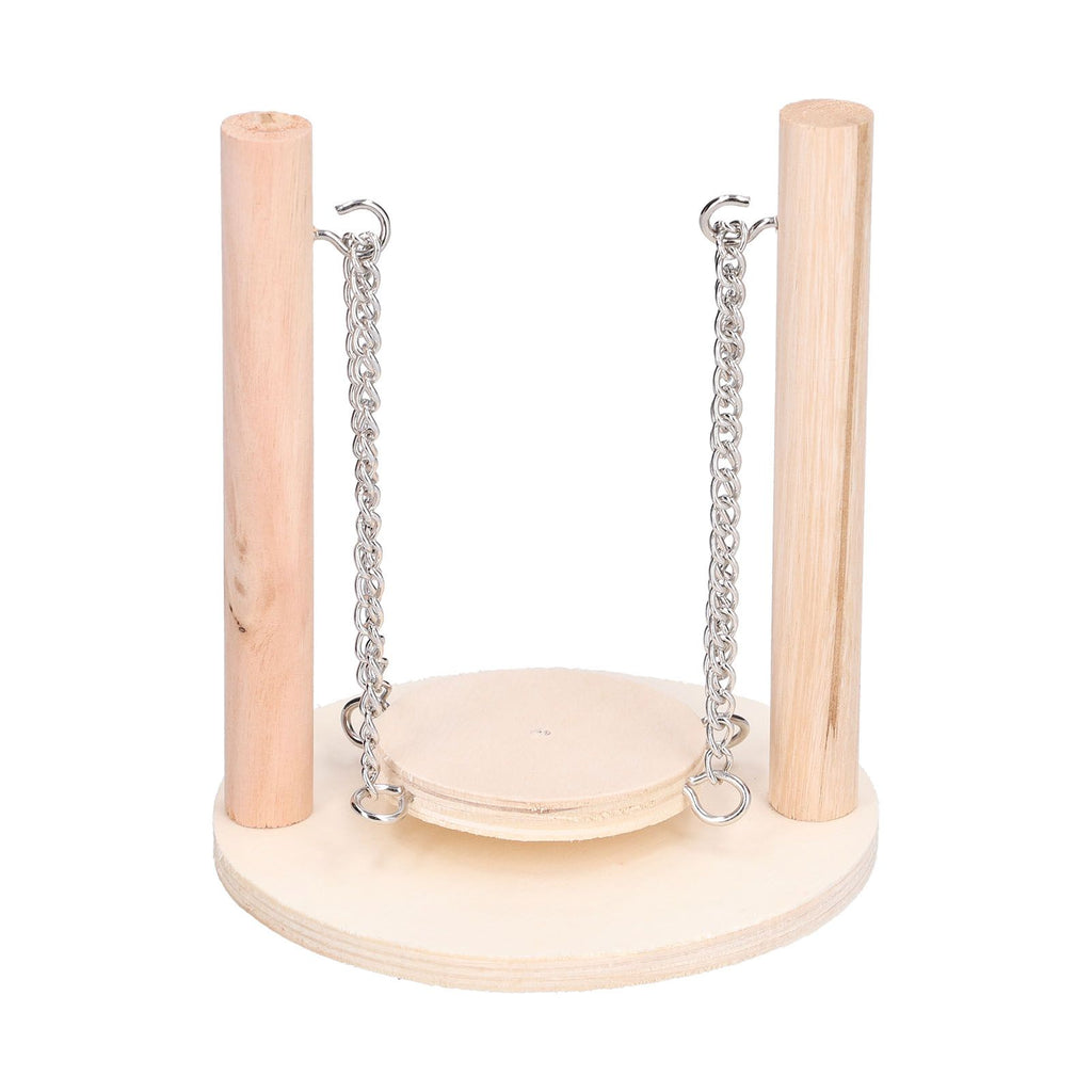 Parrots Swing Toy Wooden Birds Perch Stand Birds Toy for Hamster Small Animal Supplies