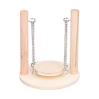 Parrots Swing Toy Wooden Birds Perch Stand Birds Toy for Hamster Small Animal Supplies