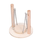 Parrots Swing Toy Wooden Birds Perch Stand Birds Toy for Hamster Small Animal Supplies