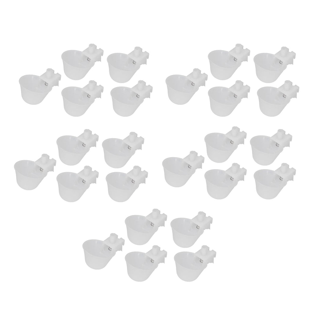 25 Set Hanging Chicken Waterer Automatic Drinking Bowl Cup Poultry Drinking Machine