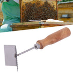 Bee Frame Shovel Stainless Steel Wooden Handle Professional Beehive Cleaner for Beekeeper