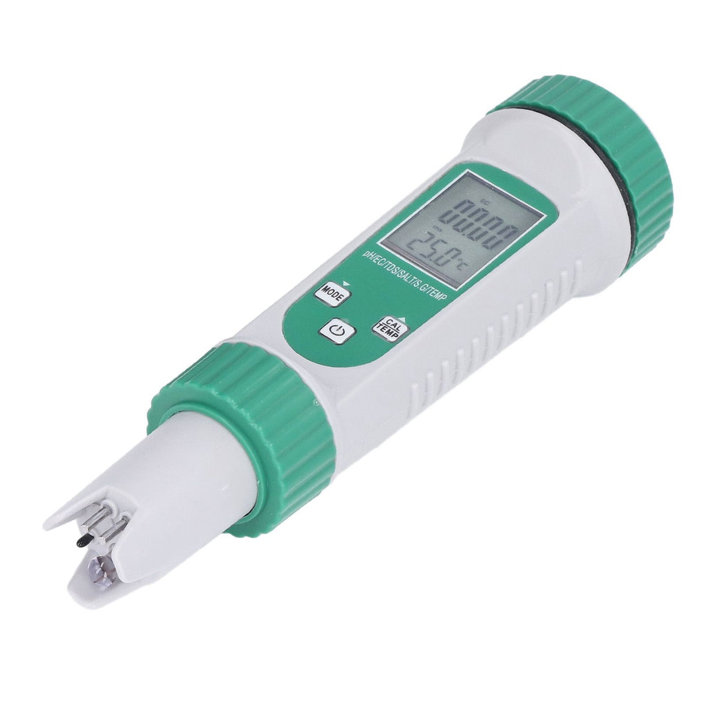 6 in 1 Water Quality Tester PH EC TDS SALT S.G Temperature LCD Screen White Backlight High Accuracy