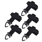 5pcs/set Multi Purpose Glove Hanging Buckle Adjustable Nylon Glove Hook Safety ClipBlack