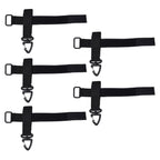 5pcs/set Multi Purpose Glove Hanging Buckle Adjustable Nylon Glove Hook Safety ClipBlack