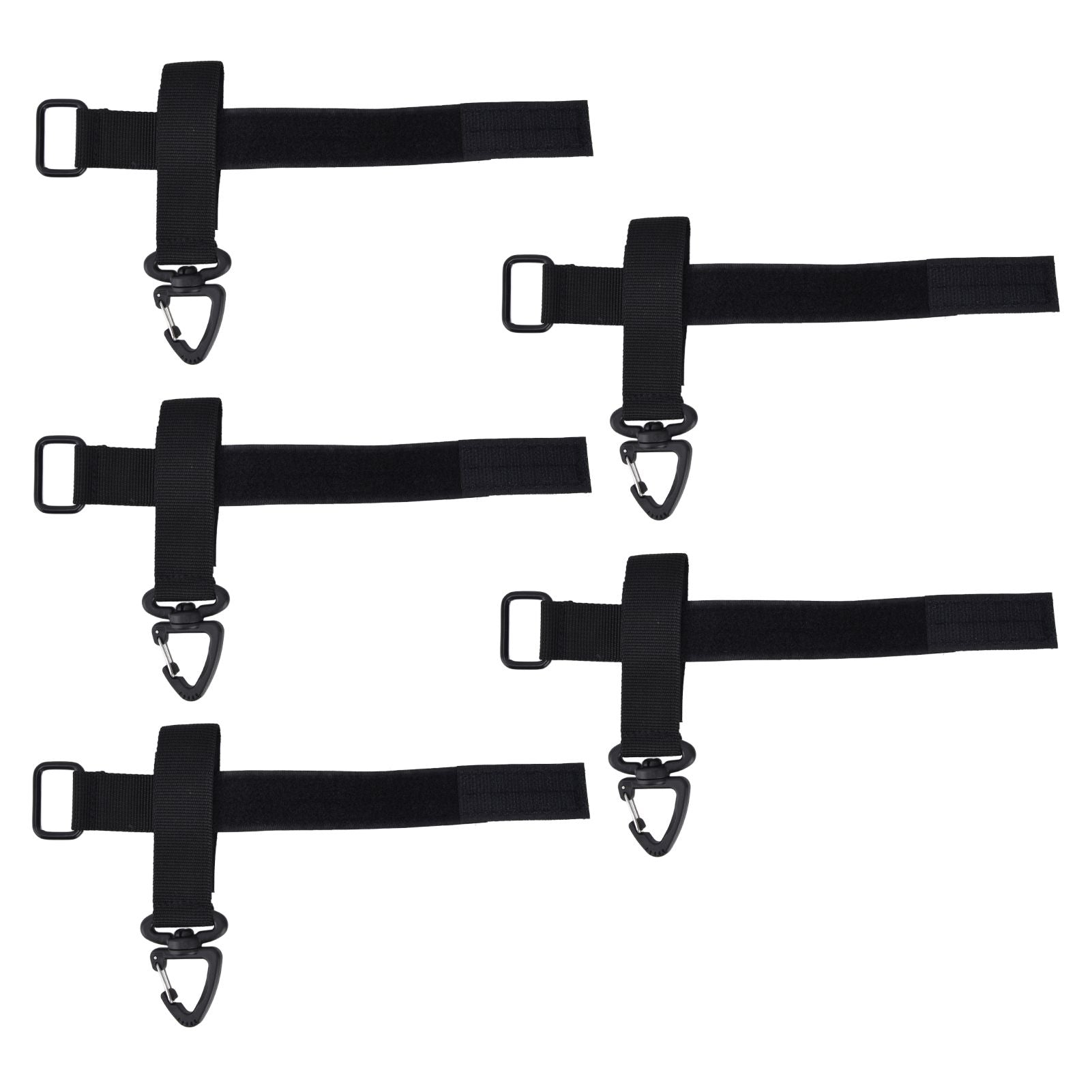5pcs/set Multi Purpose Glove Hanging Buckle Adjustable Nylon Glove Hook Safety ClipBlack