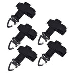 5pcs/set Multi Purpose Glove Hanging Buckle Adjustable Nylon Glove Hook Safety ClipBlack