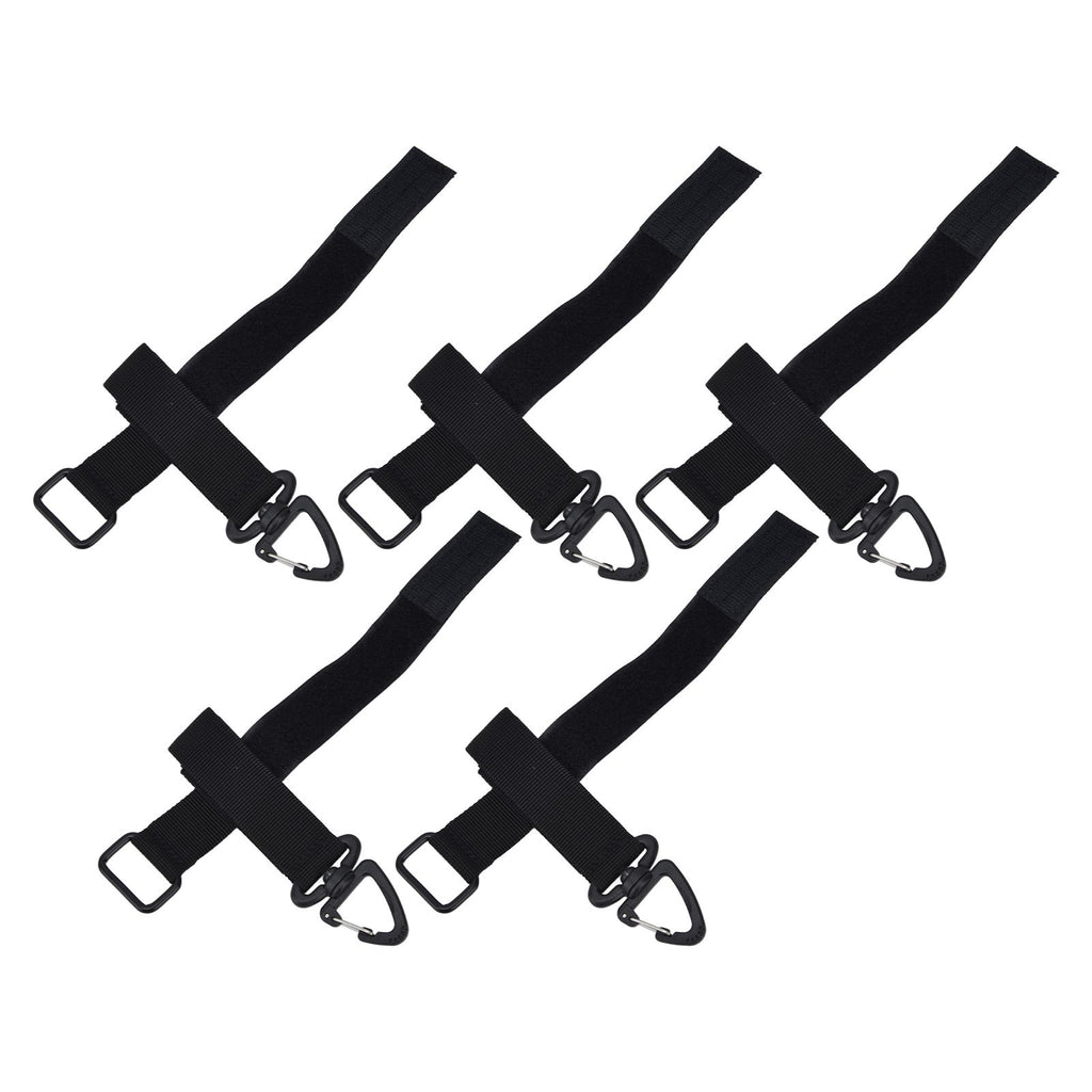 5pcs/set Multi Purpose Glove Hanging Buckle Adjustable Nylon Glove Hook Safety ClipBlack