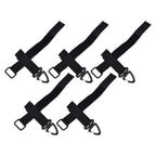 5pcs/set Multi Purpose Glove Hanging Buckle Adjustable Nylon Glove Hook Safety ClipBlack