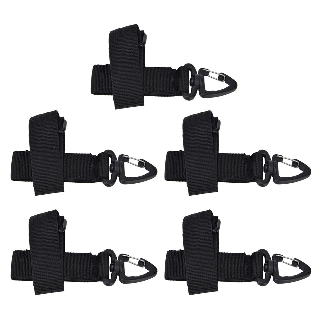 5pcs/set Multi Purpose Glove Hanging Buckle Adjustable Nylon Glove Hook Safety ClipBlack