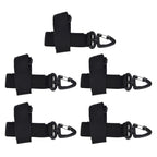5pcs/set Multi Purpose Glove Hanging Buckle Adjustable Nylon Glove Hook Safety ClipBlack