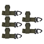 5pcs/set Multi Purpose Glove Hanging Buckle Adjustable Nylon Glove Hook Safety ClipMilitary Green
