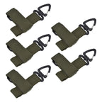 5pcs/set Multi Purpose Glove Hanging Buckle Adjustable Nylon Glove Hook Safety ClipMilitary Green