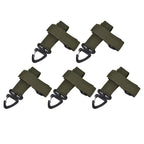 5pcs/set Multi Purpose Glove Hanging Buckle Adjustable Nylon Glove Hook Safety ClipMilitary Green