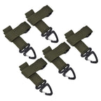 5pcs/set Multi Purpose Glove Hanging Buckle Adjustable Nylon Glove Hook Safety ClipMilitary Green