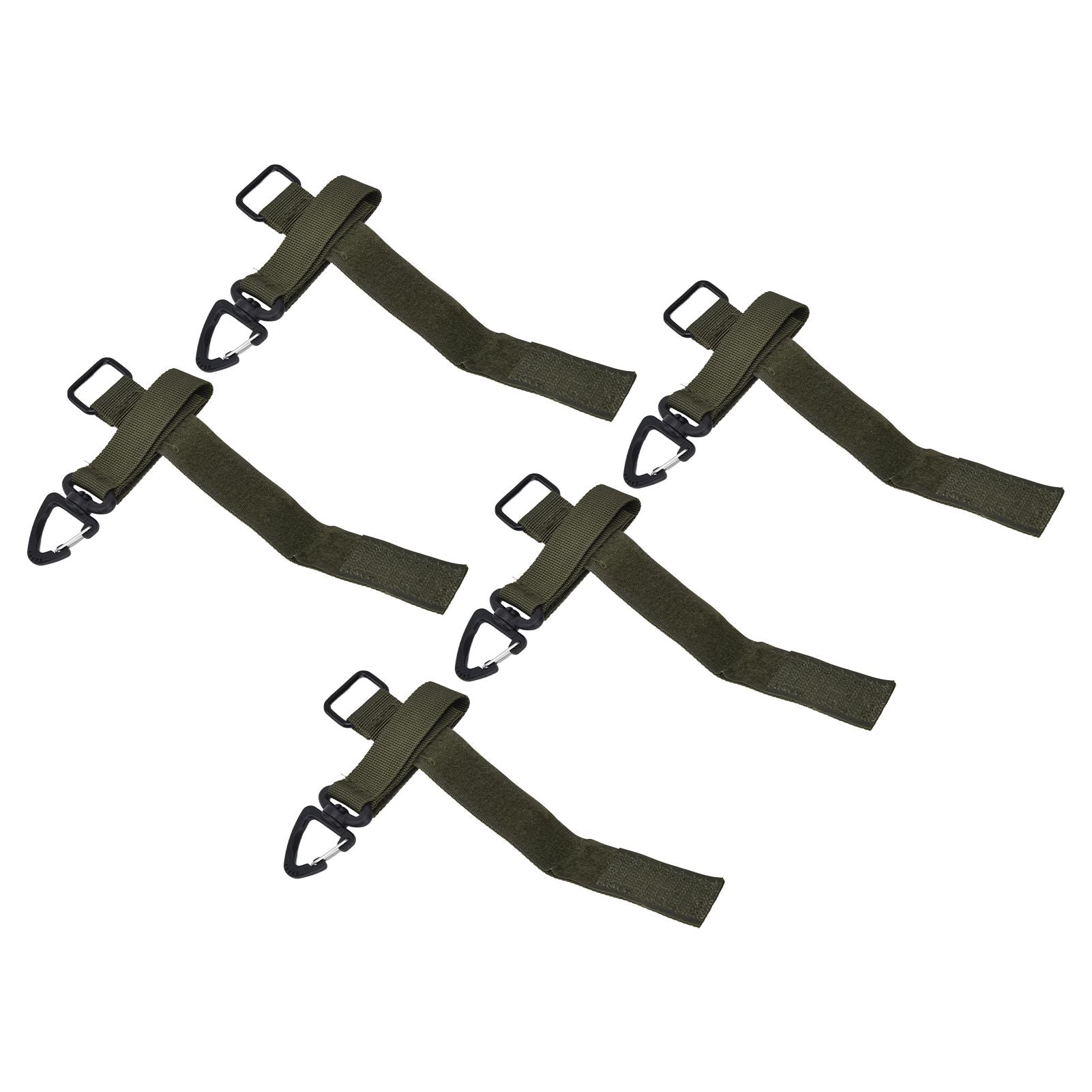 5pcs/set Multi Purpose Glove Hanging Buckle Adjustable Nylon Glove Hook Safety ClipMilitary Green