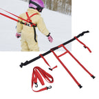 Children Ski Training Safety Ropes Adjustable Outdoor Skiing Harness Safety Shoulder StrapRed