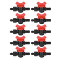 10Pcs Barbed Ball Valve 5/8inch Adjustable Prevent Leakage Drip Irrigation Switch Valve for Irrigation