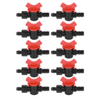 10Pcs Barbed Ball Valve 5/8inch Adjustable Prevent Leakage Drip Irrigation Switch Valve for Irrigation