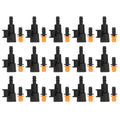 15sets Hose Connector G1/2 Inch Female Thread Rotating Sprinkler Adapter Bracket for 8/12 Distribution Tubing Hose