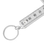 2Pcs ABS Folding Ruler Portable 0.5m Foldable Ruler with Key Ring for Carpentry Laying TilesWhite