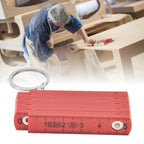 2Pcs ABS Folding Ruler Portable 0.5m Foldable Ruler with Key Ring for Carpentry Laying TilesRed