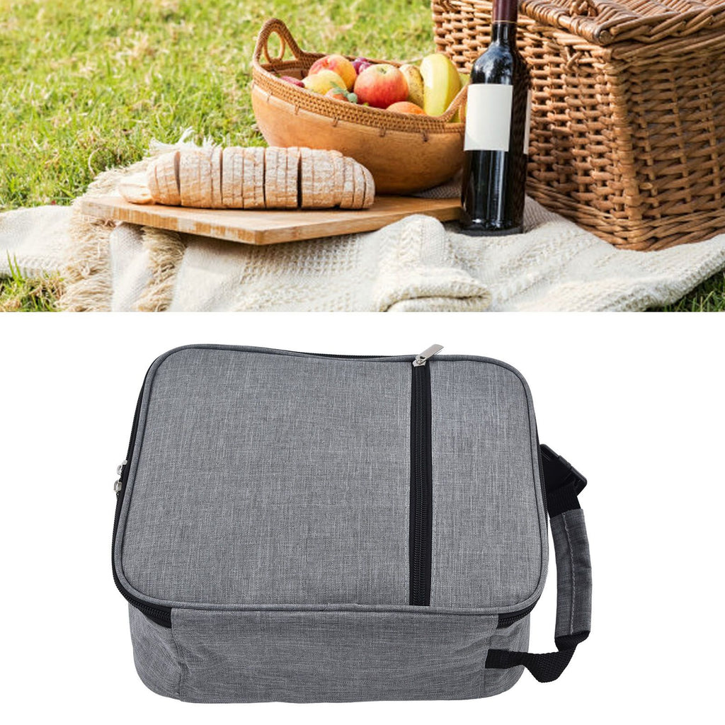 Insulated Lunch Bag Oxford Cloth Camping Lunch Tote Portable Picnic Bag for Outdoor Office